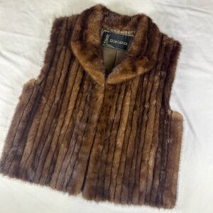Vintage, Circa 1960, Genuine / Real Mink Fur Vest, Women's Size M Medium L Large